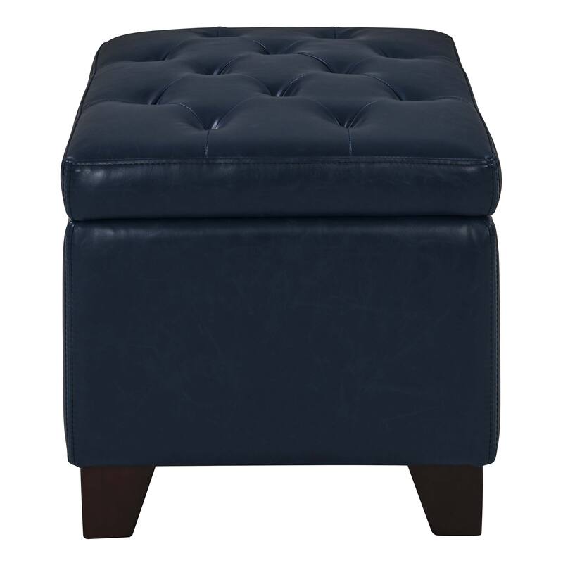 NPD Furniture Julian Bonded Leather Rectangular Storage Ottoman