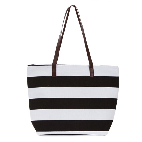 white luggage with leather trim