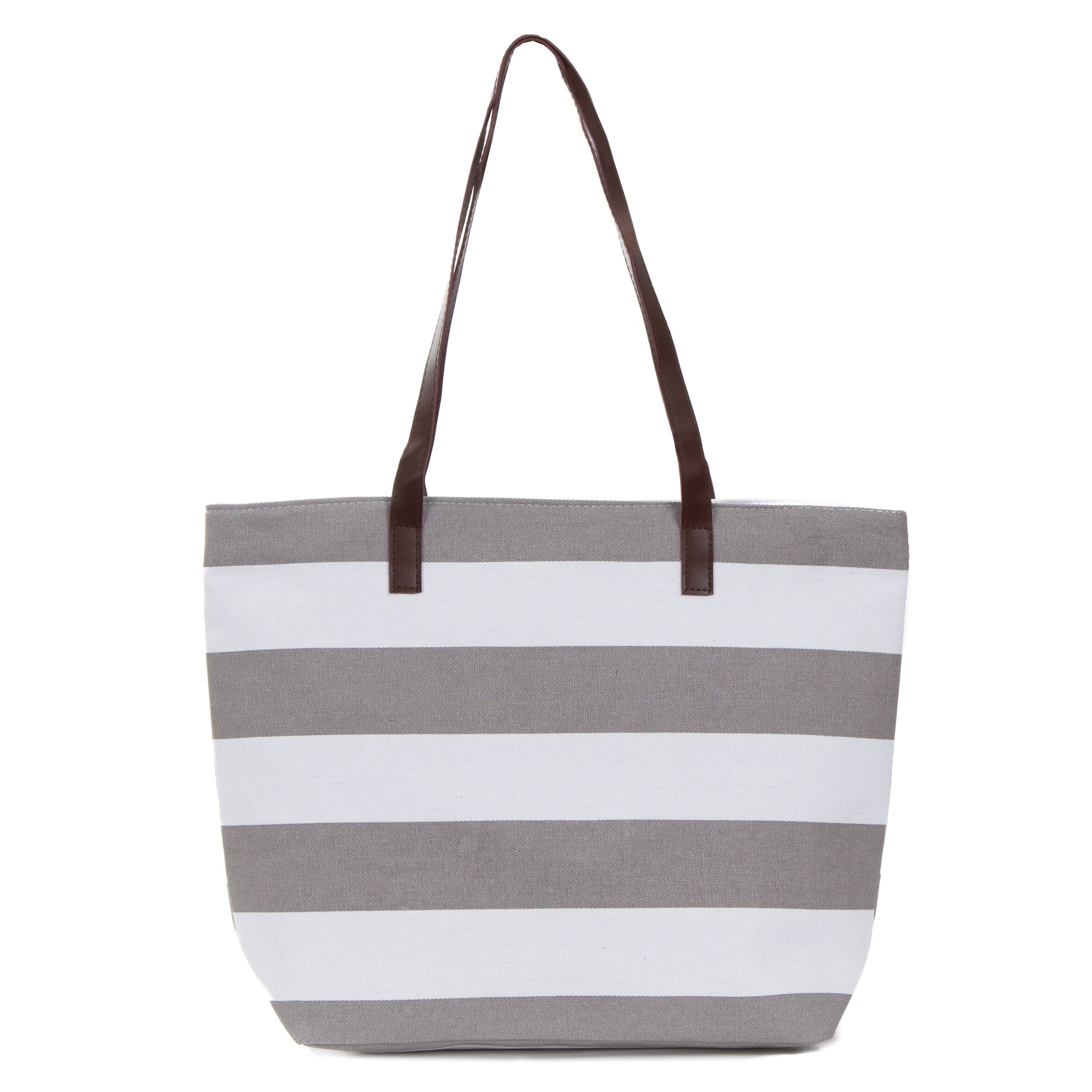 canvas striped tote