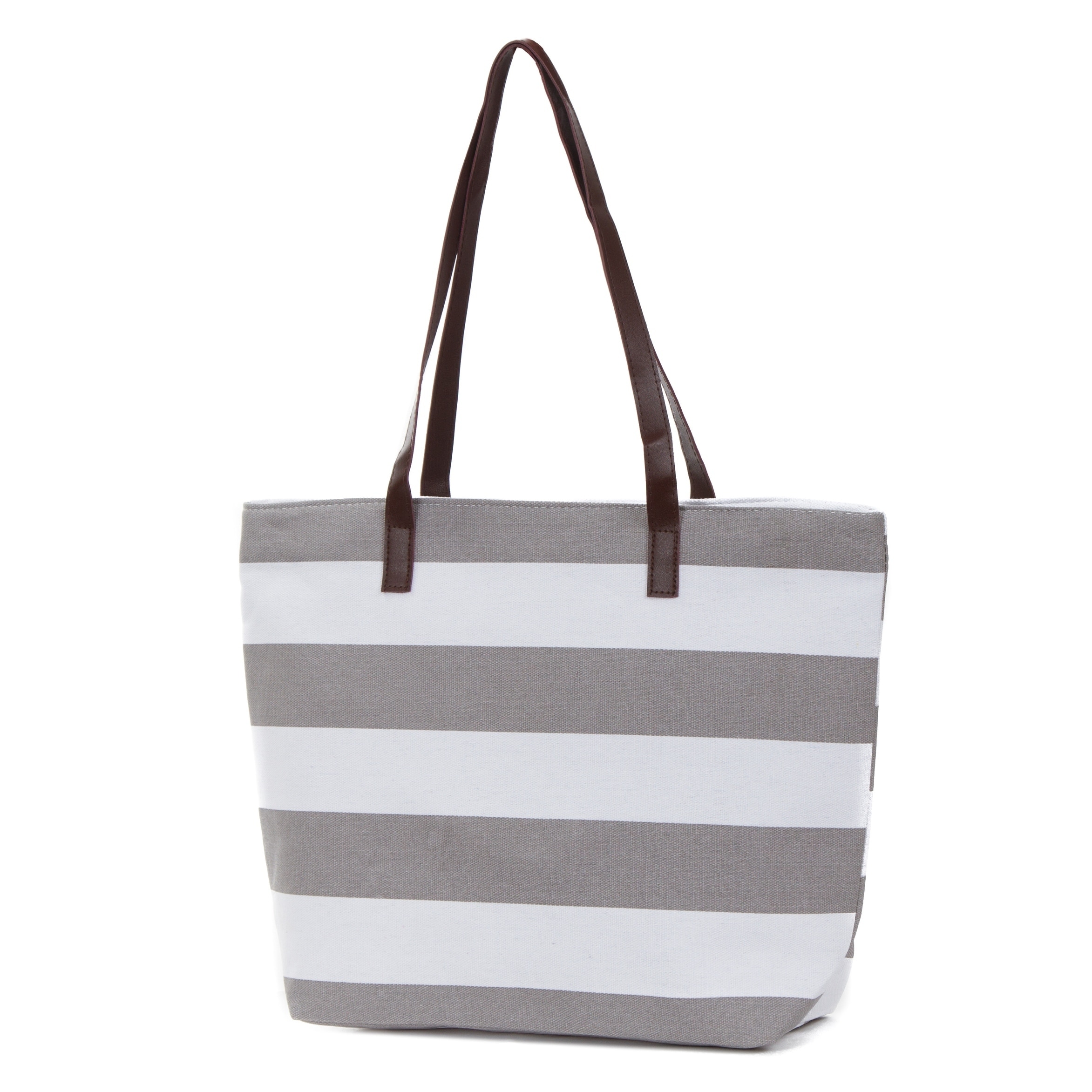 striped tote bag