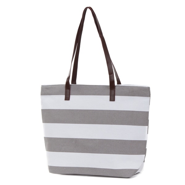 striped tote