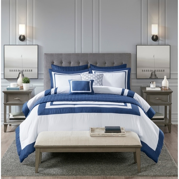Madison Park Lexington 8 Piece Comforter and Coverlet Set Collection 2-Color Option. Opens flyout.