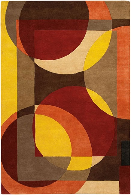 Hand tufted Bold Mandara Wool Rug (79 Round)