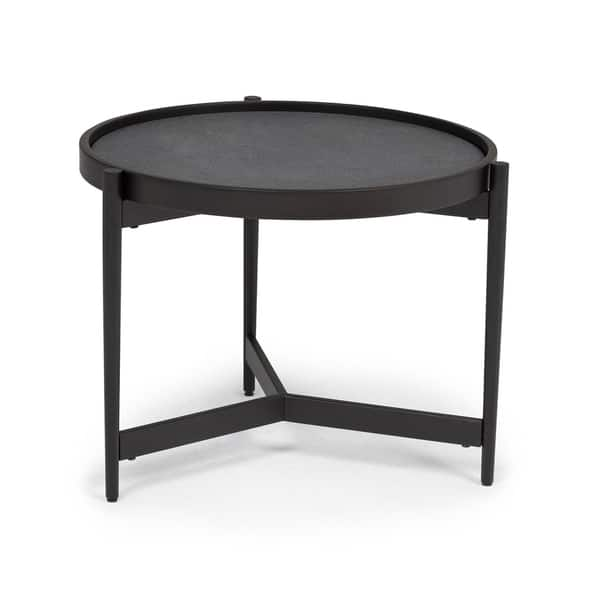 Shop Offex Home Estrade Modern 22 Round Side Table In Black