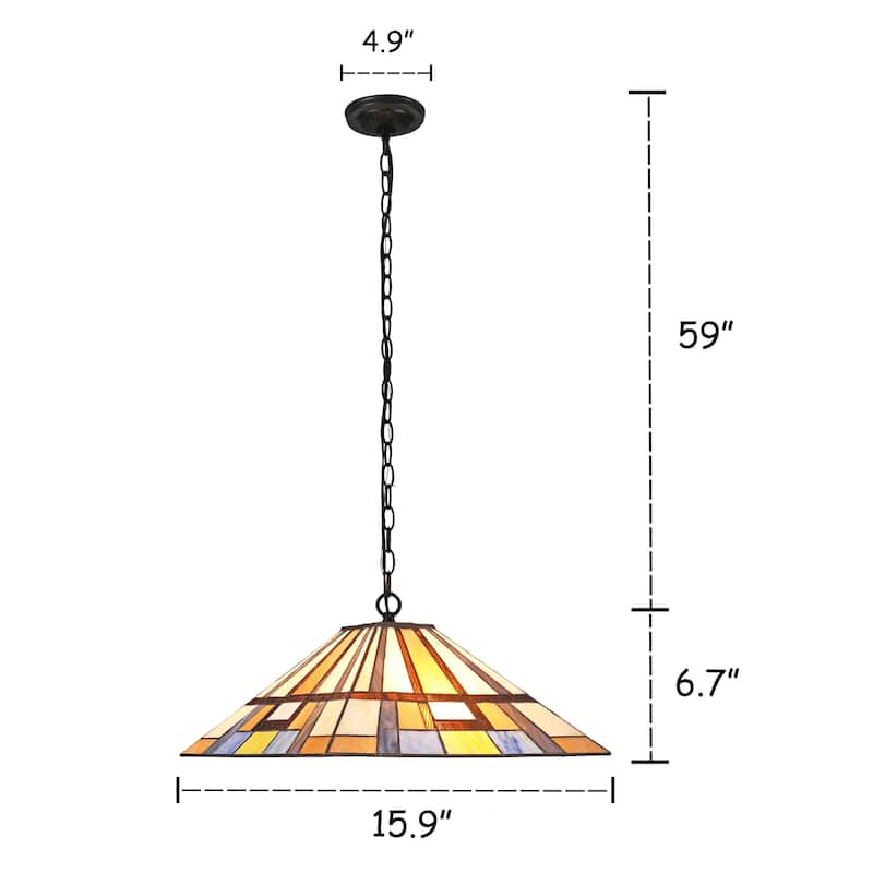 Tiffany 2-light Blackish Bronze Pendant