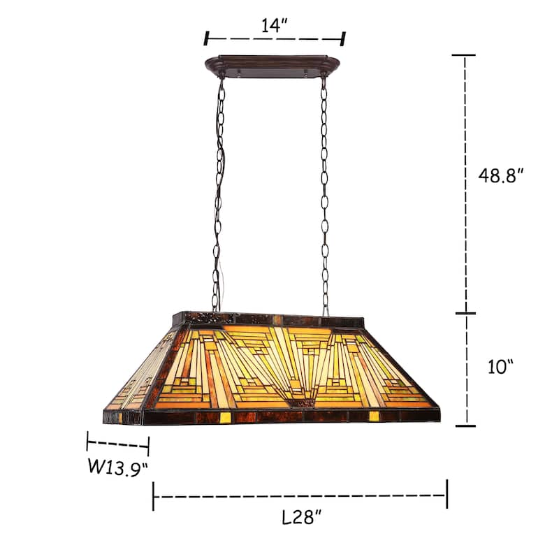Tiffany 3-light Blackish Bronze Island Pendant