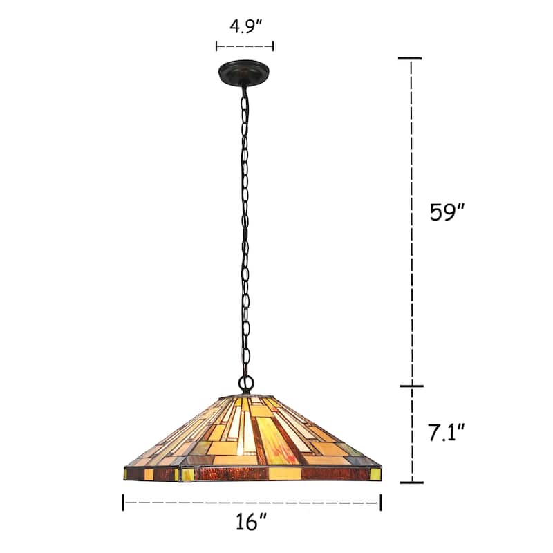 Tiffany 2-light Blackish Bronze Pendant