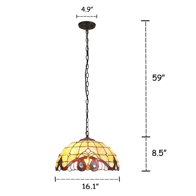 Tiffany 2-light Dark Bronze Pendant
