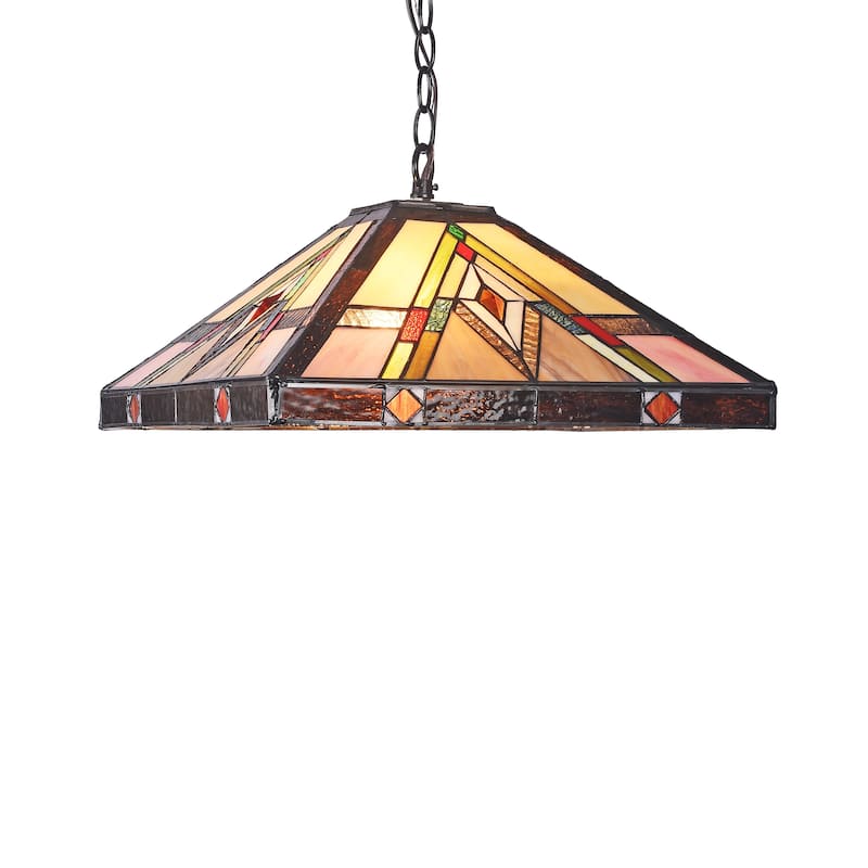 Tiffany 2-light Blackish Bronze Pendant