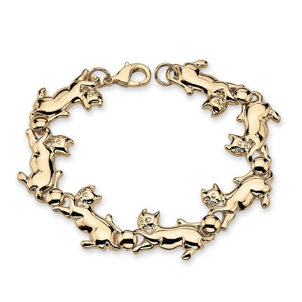 gold tone charm bracelet