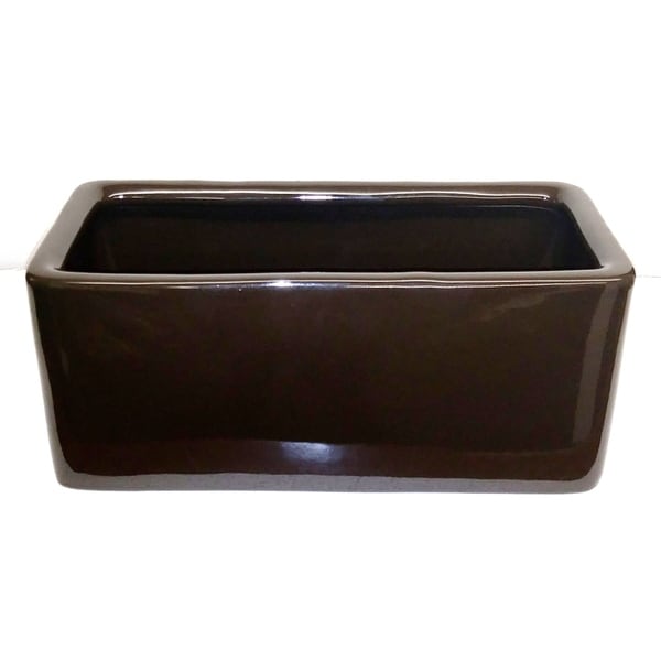 Solid Brown Rectangle Planter