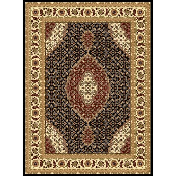 Traditional Rugs 5x8 Black - 5'4" x 7'5"