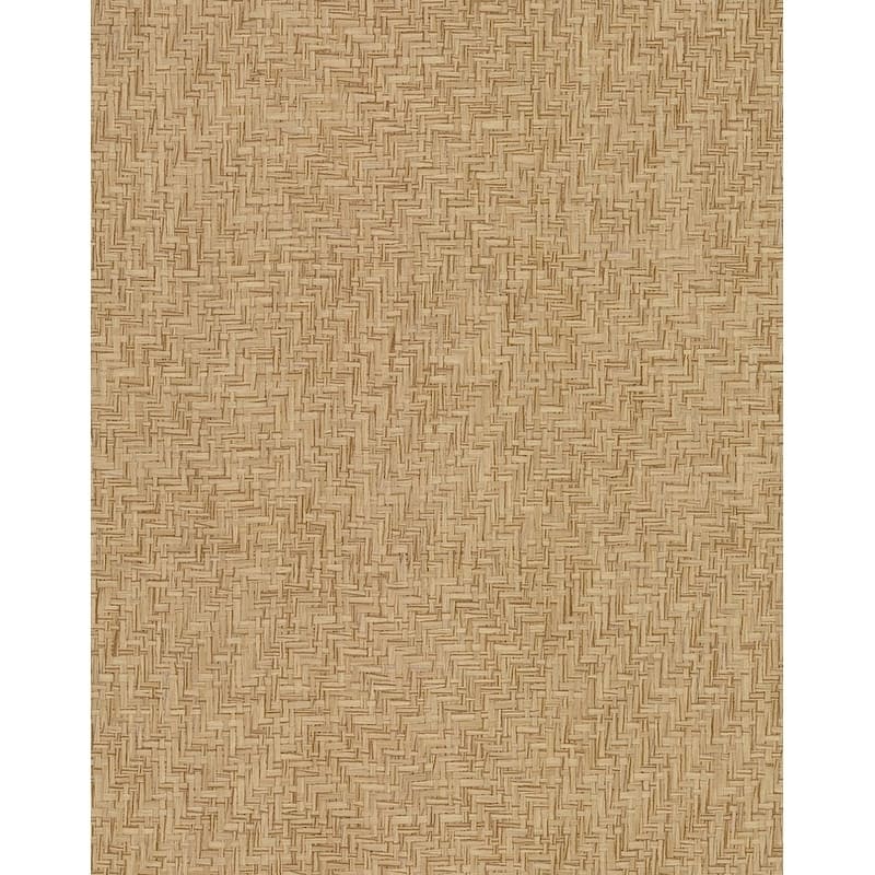 Niceville Interlocking Weave Sisal Wallpaper 36 In. x 24 Ft. = 72 Sq. Ft. - Brown