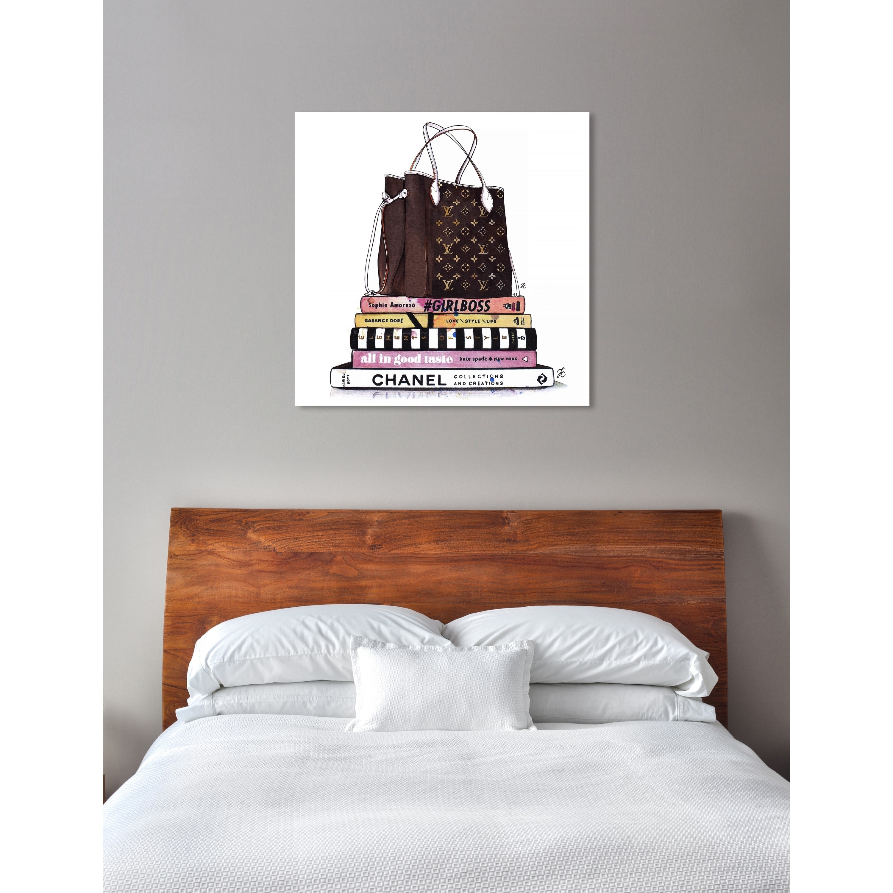 Oliver Gal 'Doll Memories-Bouquet in Trunk' Fashion and Glam Wall Art  Canvas Print - Brown, Pink - Bed Bath & Beyond - 26233696