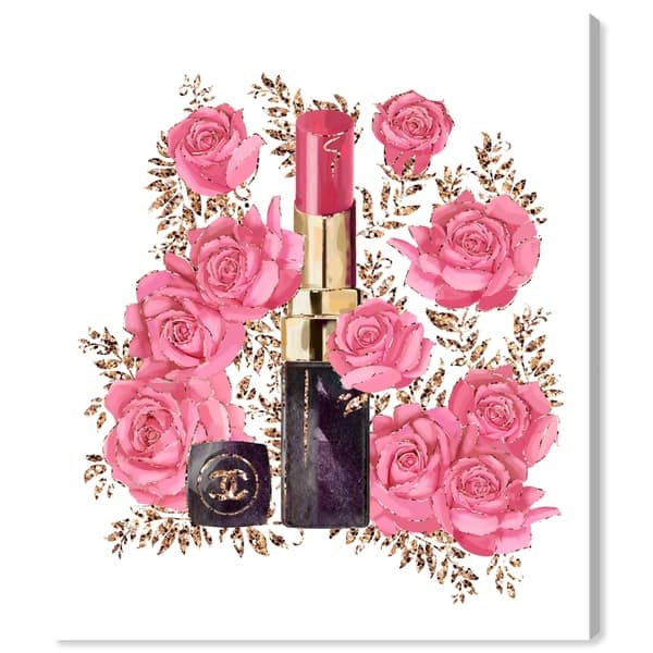 Oliver Gal 'Rosebush Lipstick' Fashion and Glam Wall Art Canvas