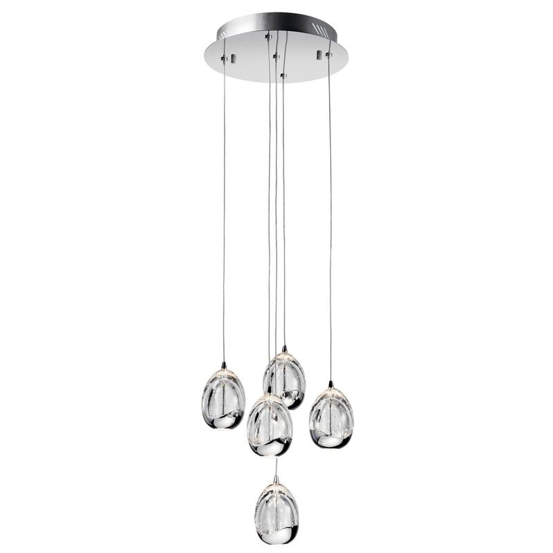 elan Lavinia Chrome 5-light Pendant Cluster