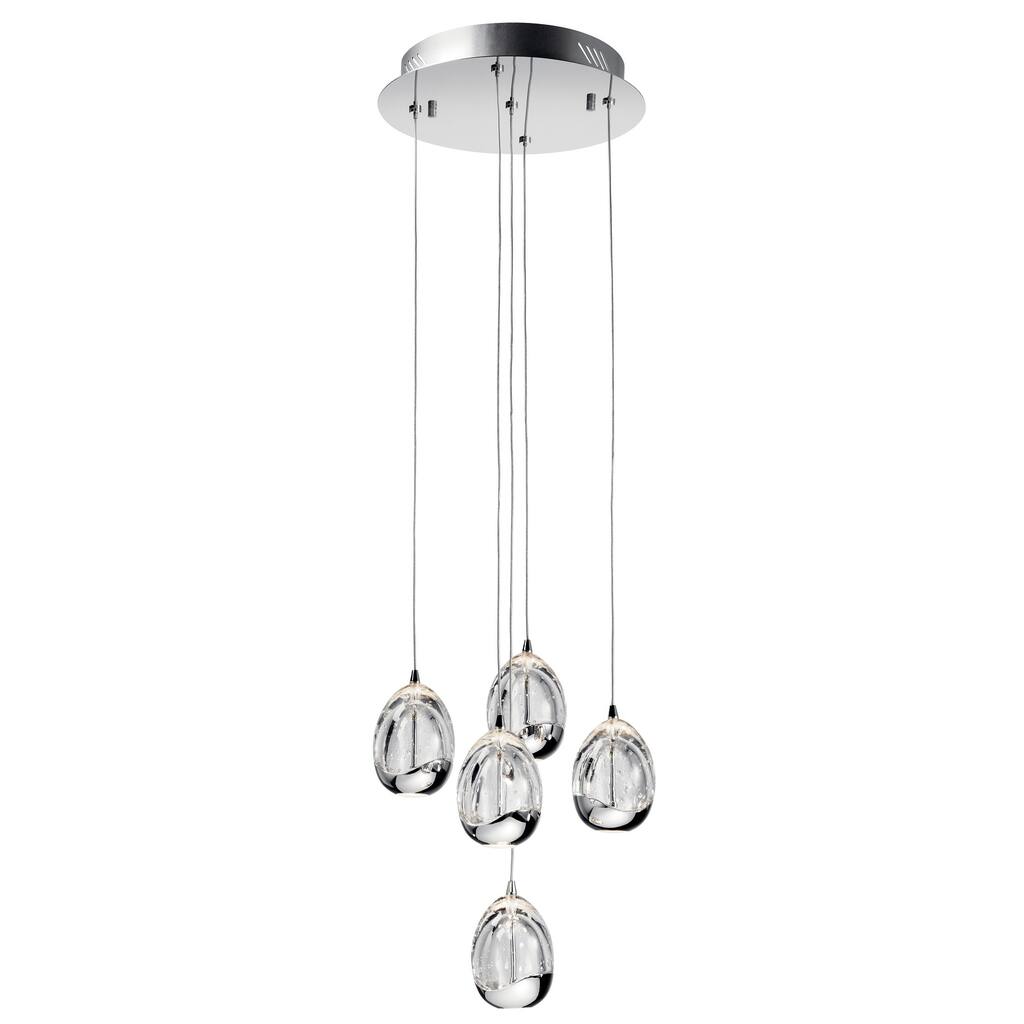 elan Lavinia Chrome 5-light Pendant Cluster