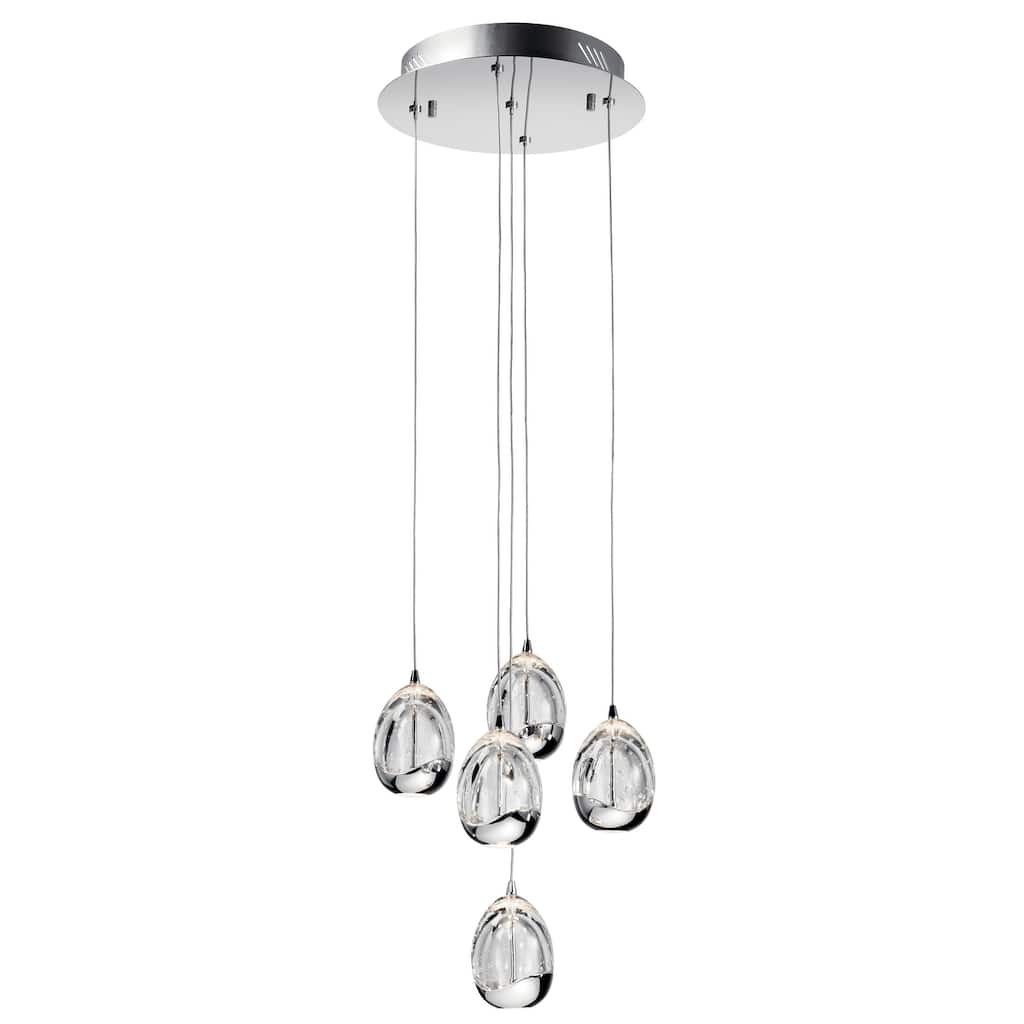 elan Lavinia Chrome 5-light Pendant Cluster