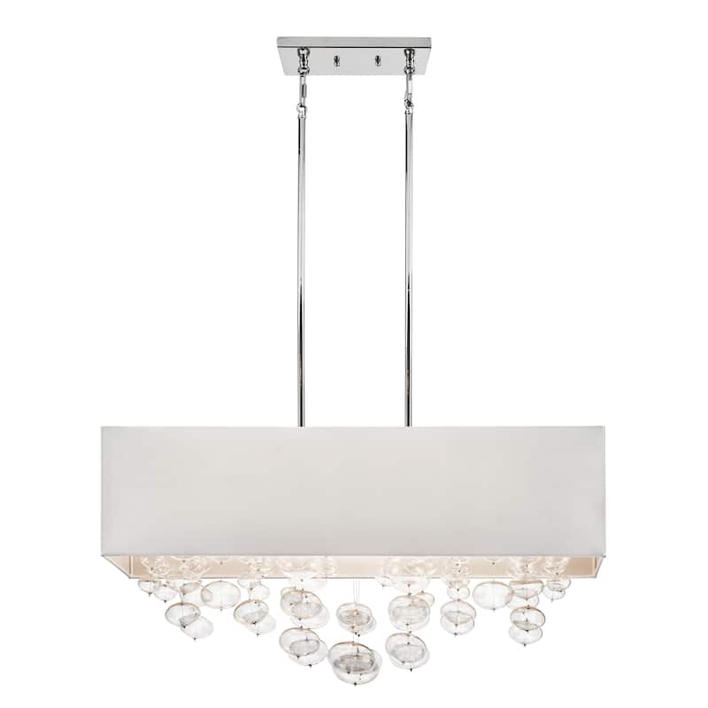 elan Piatt Chrome 32-inch Rectangle Pendant