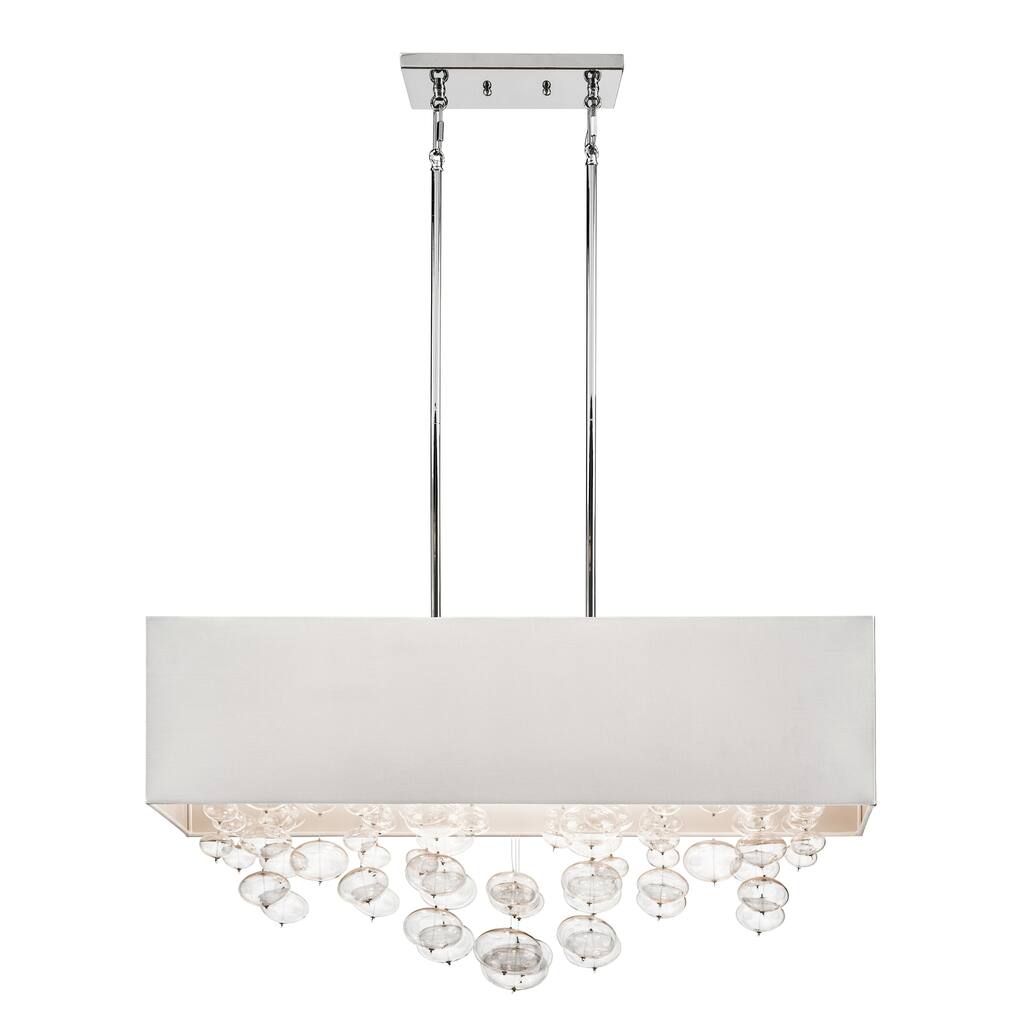 elan Piatt Chrome 32-inch Rectangle Pendant