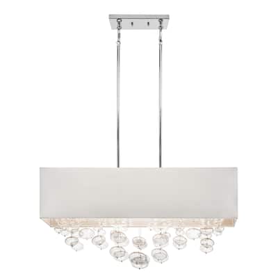 elan Piatt Chrome 32-inch Rectangle Pendant