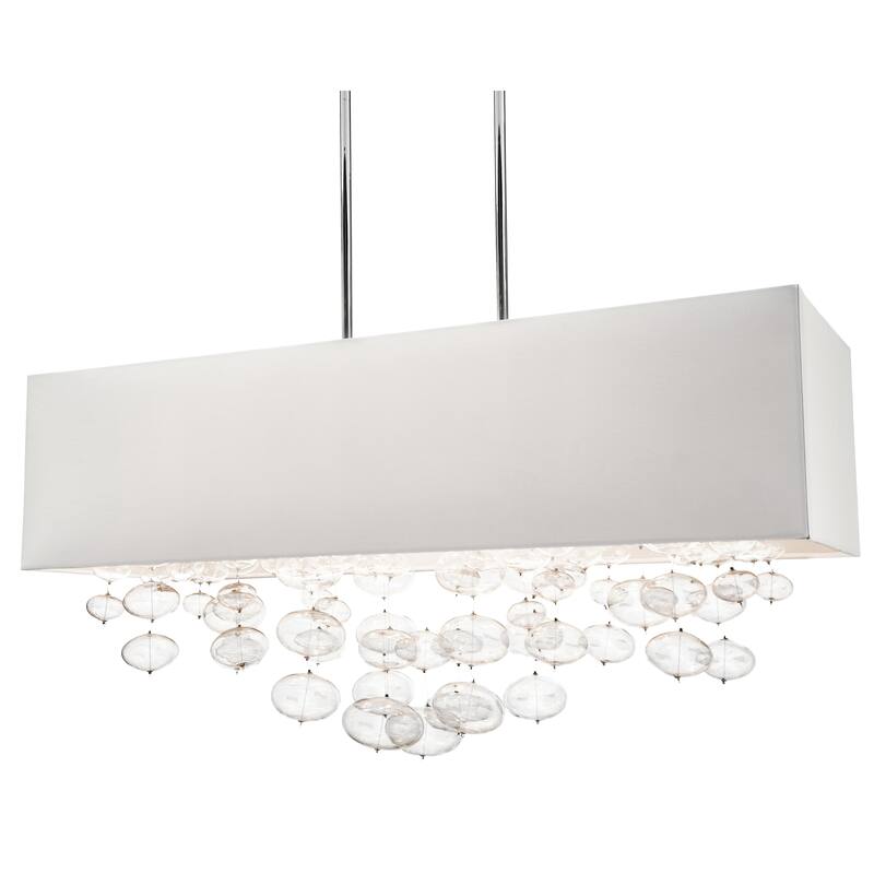 elan Piatt Chrome 32-inch Rectangle Pendant