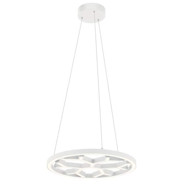 elan Snowflake Textured White Pendant - On Sale - Bed Bath & Beyond ...