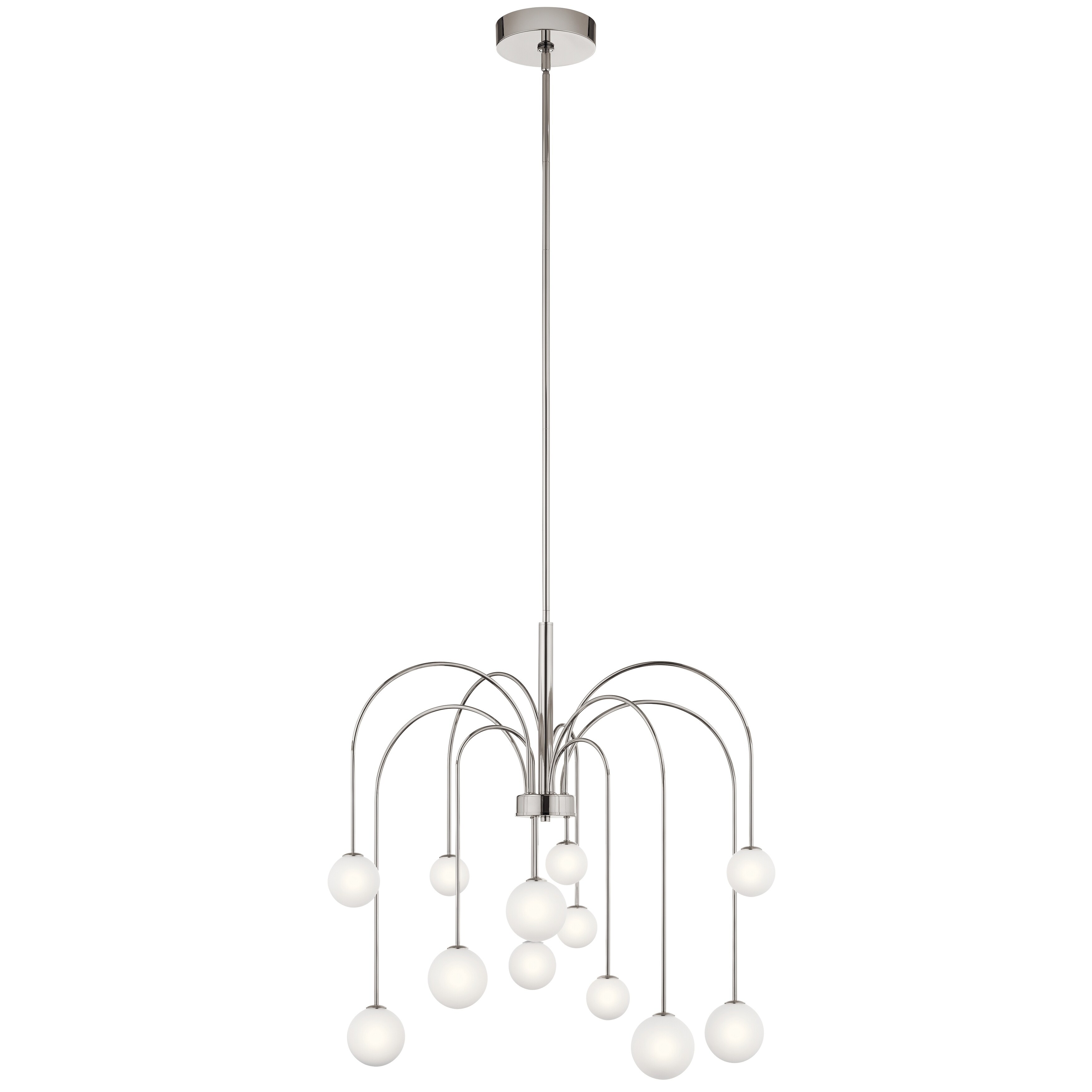 elan Rain Polished Nickel 12-light Chandelier - Chandeliers For Bedrooms by Overstock.com