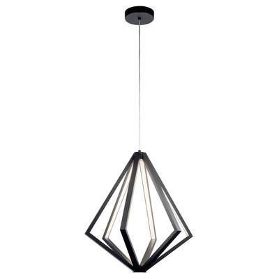 elan Everest Matte Black 6-light Chandelier
