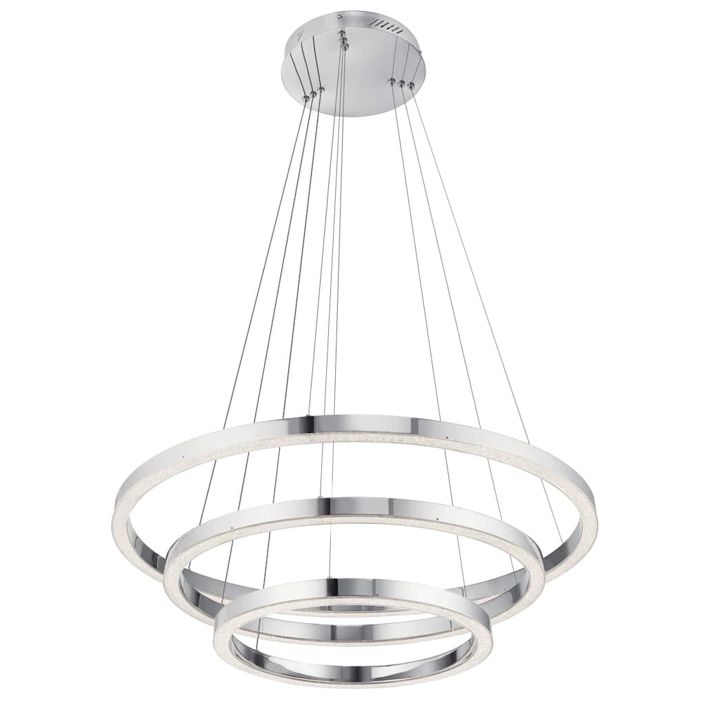 elan Opus Chrome 3-Ring Pendant
