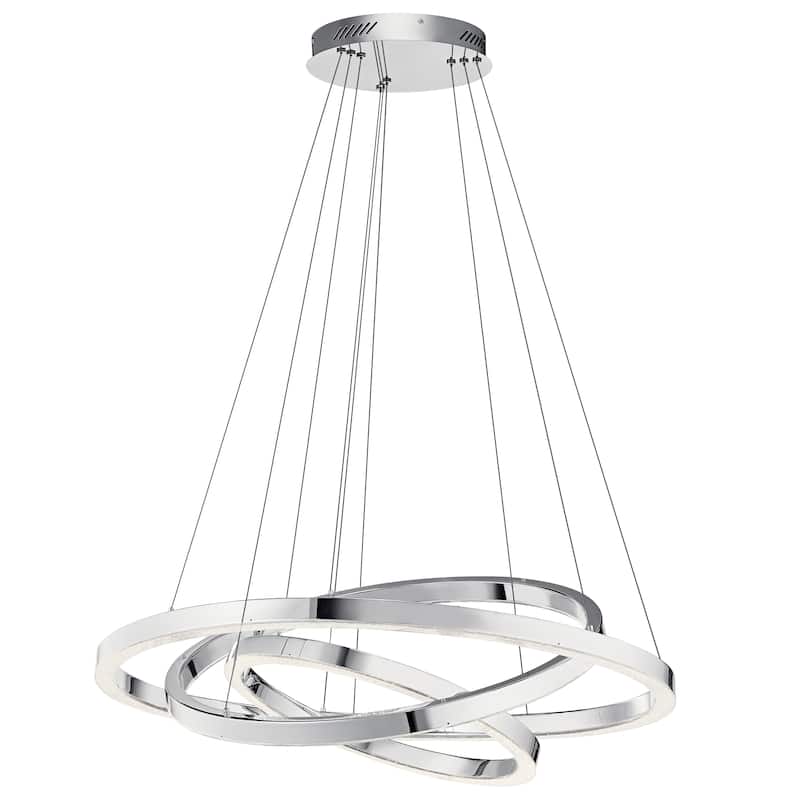 elan Opus Chrome 3-Ring Pendant