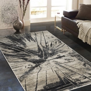 Allstar Rugs Distressed Beige and Ivory Rectangular Accent Area Rug ...