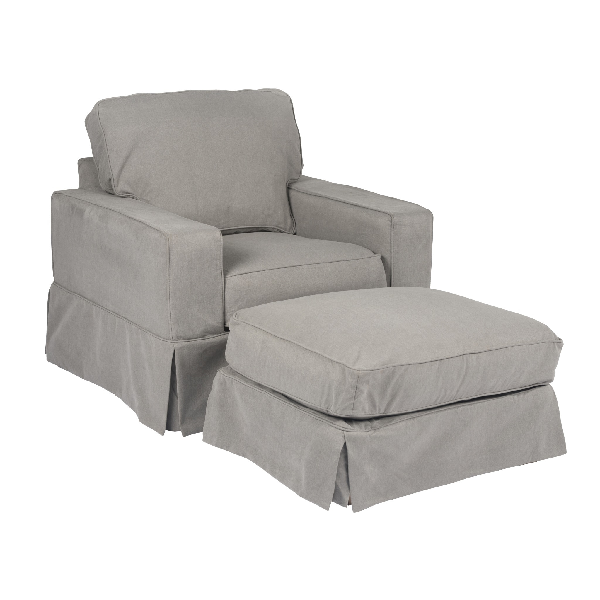Shop Sunset Trading Americana Chair And Ottoman Slipcover Set