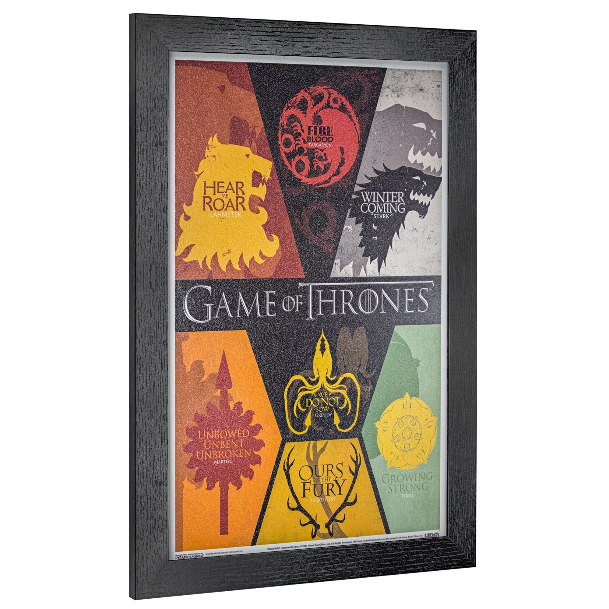 Shop American Art Decor Licensed Game Of Thrones Sigils Framed