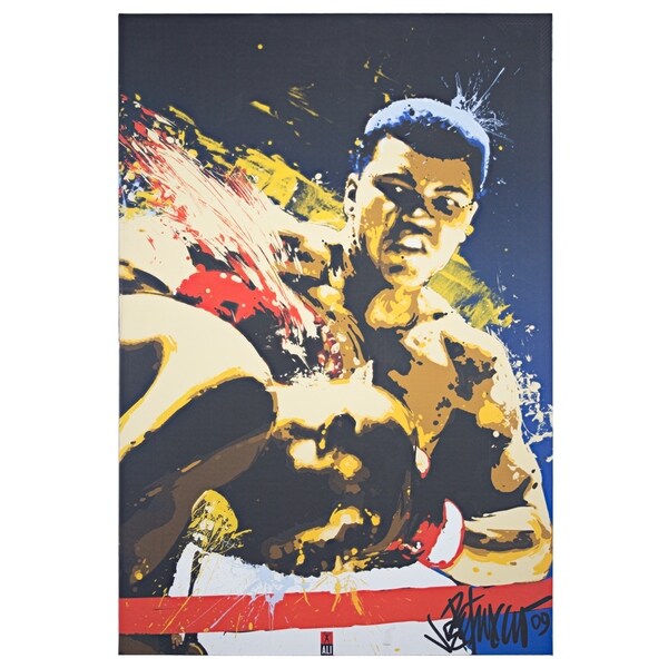 American Art Decor Licensed Muhammad Ali Pop Art Wrapped Canvas Art - multi-color