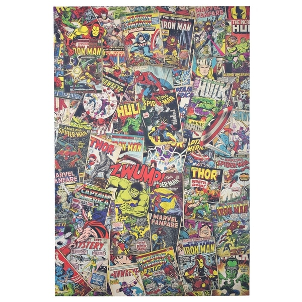 American Art Decor Licensed Marvel Avengers Collage Canvas Wall Art - multi-color