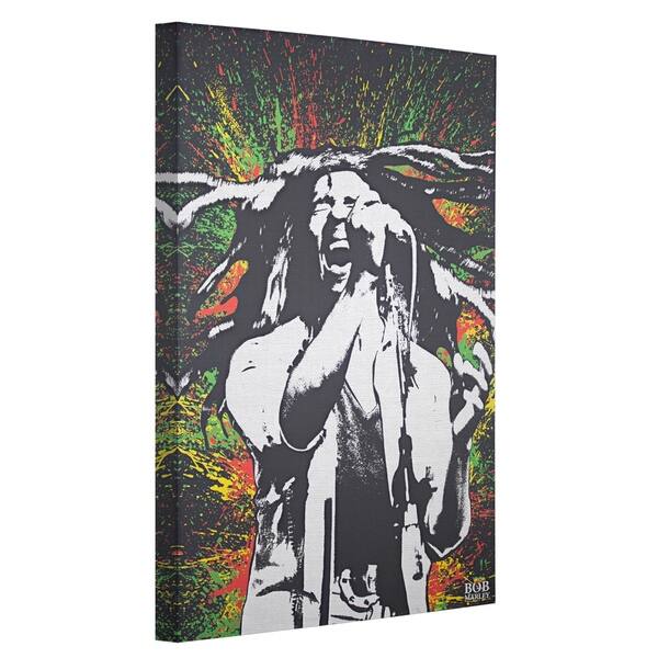 Shop American Art Decor Licensed Bob Marley Paint Splash Canvas