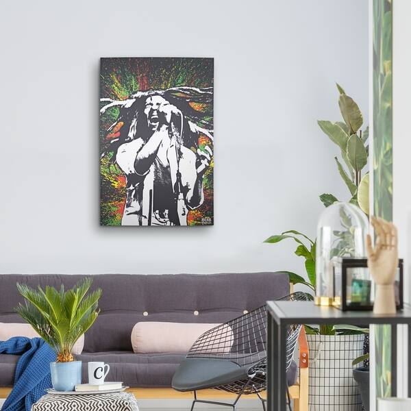 Shop American Art Decor Licensed Bob Marley Paint Splash Canvas
