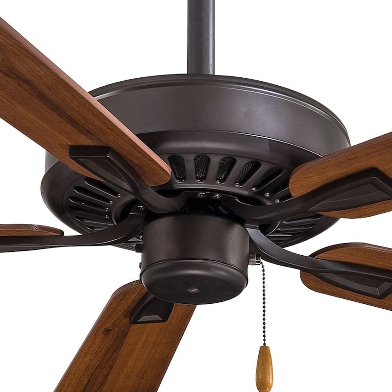 Contractor Plus - 52" Ceiling Fan in Oil Rubbed Bronze finish w/ Reversible Medium Maple/Dark Walnut blades by Minka Aire