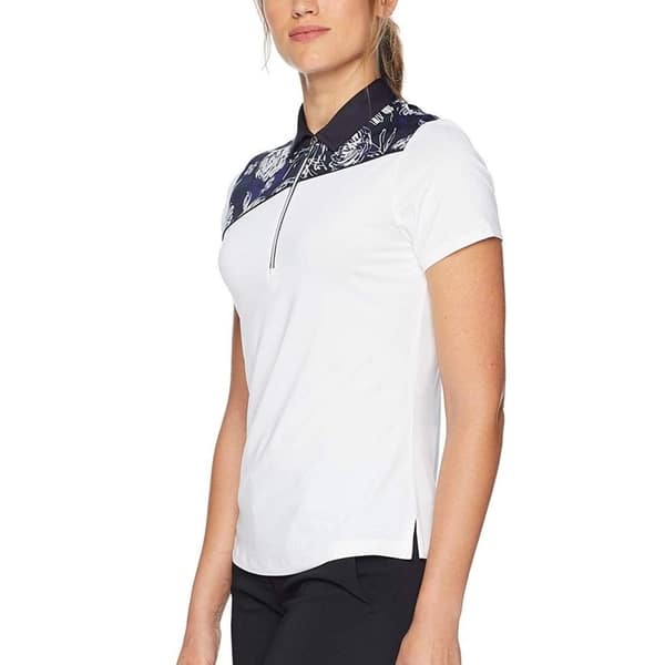 Callaway Womens Short Sleeve Tropical Print Top
