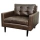 preview thumbnail 1 of 2, Ritchie Bonded Leather Arm Chair vintage dark brown