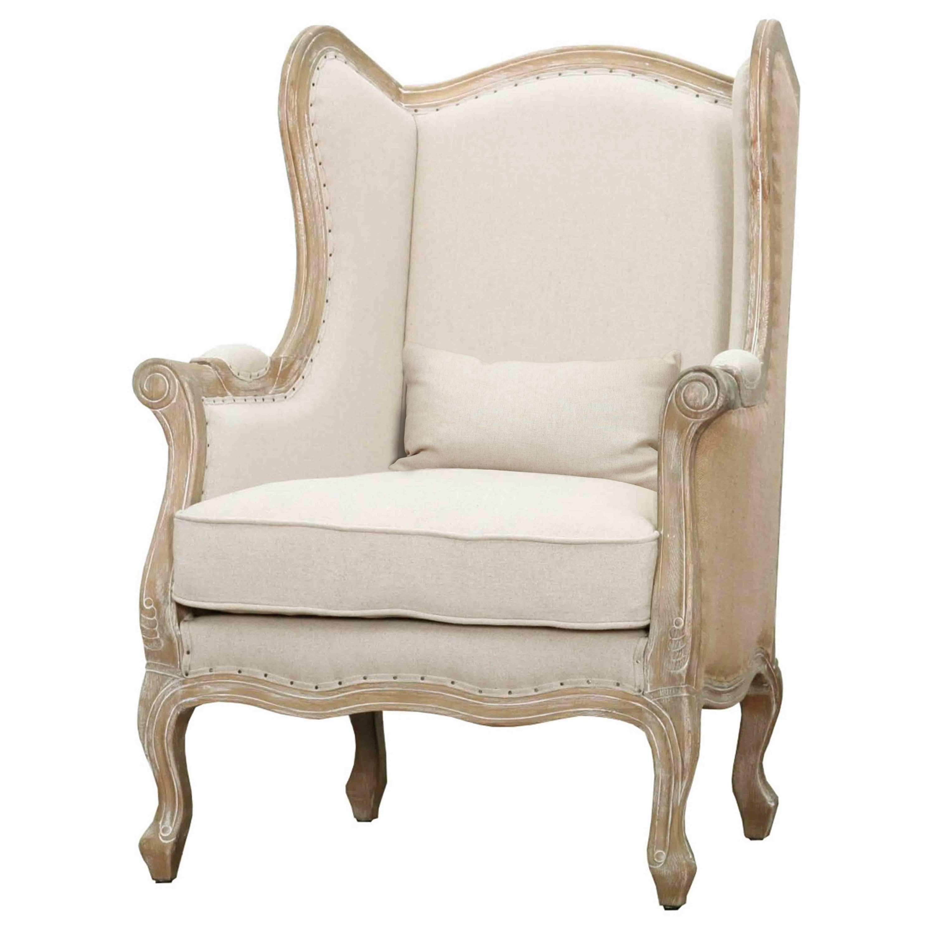 Mercer41 Button-Tufted Small Wingback Accent Chair with Rolled Arm