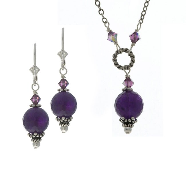 Lola S Jewelry Sterling Silver Amethyst Necklace And Earring Lola X27 S Jewelry Sterling Silver Amethyst Necklace And Earring Set