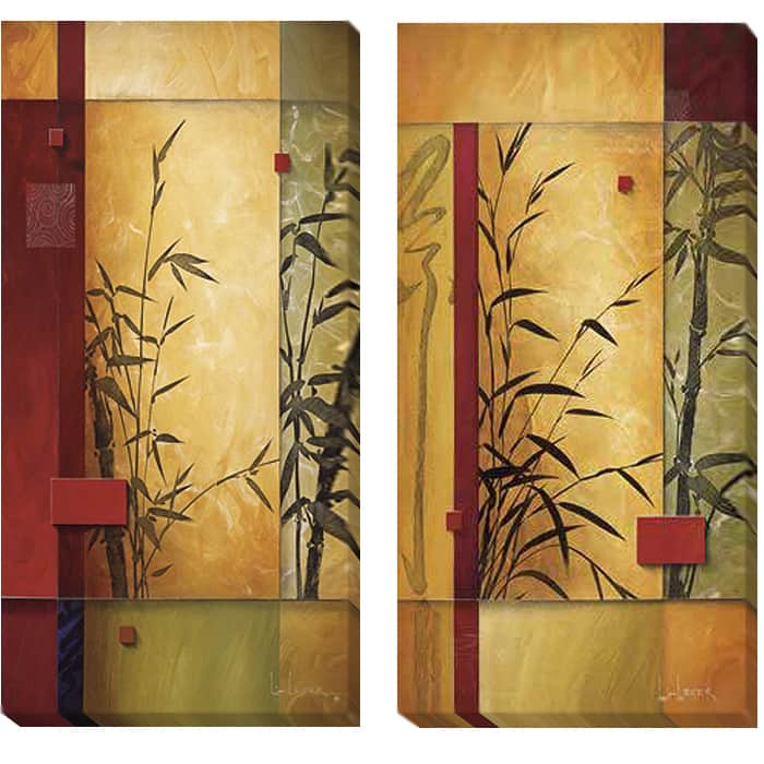 Don Li-Leger Garden Dance Canvas 2-piece Set - Multi - 36 x 18 x .75 Each