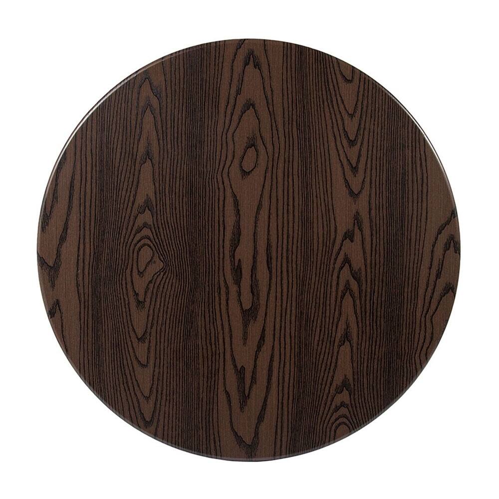 Offex 30" Contemporary Round Rustic Wood Laminate Table Top