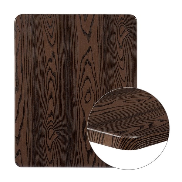 Offex 24" x 30" Contemporary Rectangular Rustic Wood Laminate Table Top