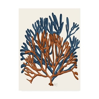 Fab Funky Blue And Orange Corals A Canvas Art - Bed Bath & Beyond ...