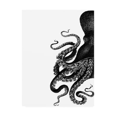 Fab Funky Octopus Black And White A Canvas Art