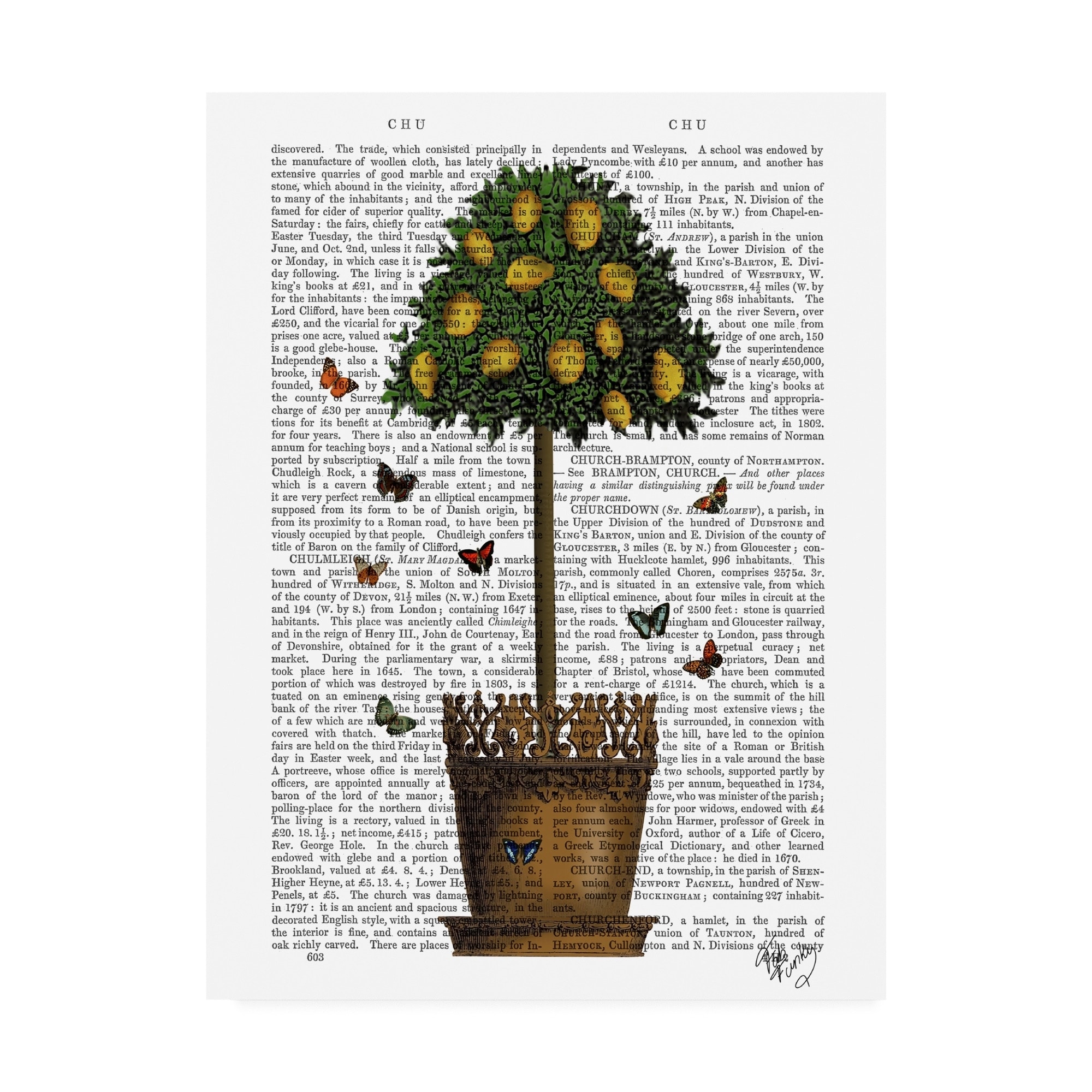 Fab Funky Potted Lemon Tree Canvas Art - Bed Bath & Beyond