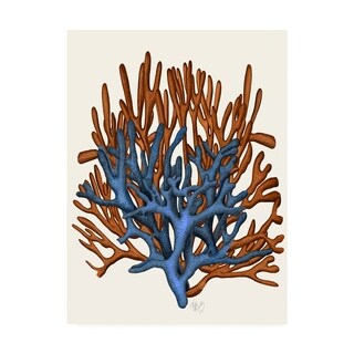 Fab Funky Blue And Orange Corals B Canvas Art - Bed Bath & Beyond ...